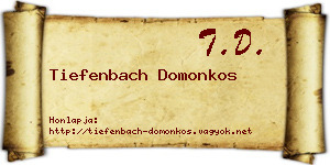 Tiefenbach Domonkos névjegykártya